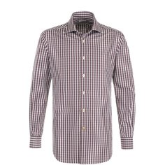 Хлопковая сорочка с воротником кент Kiton