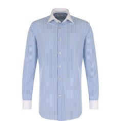Хлопковая сорочка с воротником кент Kiton