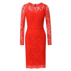 Кружевное платье с круглым вырезом Dolce & Gabbana