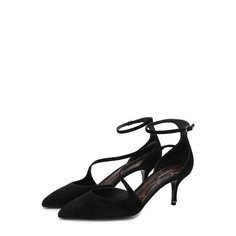 Замшевые туфли Kate на каблуке kitten heel Dolce & Gabbana