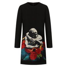 Платье из смеси шерсти и шелка Valentino