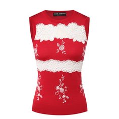 Топ из смеси шелка и хлопка Dolce & Gabbana
