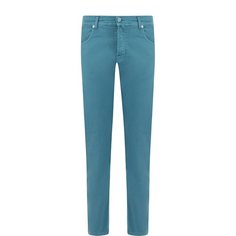Хлопковые брюки прямого кроя Kiton