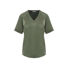 Футболка из смеси льна и шелка Brunello Cucinelli