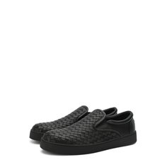 Кожаные слипоны с плетением Intrecciato Bottega Veneta