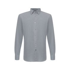 Рубашка из смеси хлопка и кашемира с воротником кент Ermenegildo Zegna