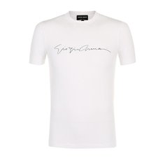 Футболка из вискозы с круглым вырезом Giorgio Armani