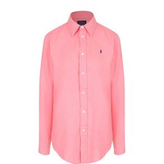 Однотонная льняная блуза свободного кроя Polo Ralph Lauren