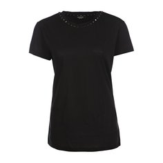 Хлопковая футболка прямого кроя с заклепками Valentino
