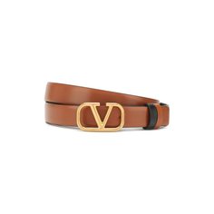 Двусторонний кожаный ремень Valentino Garavani VLOGO Valentino