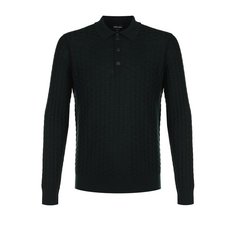 Шерстяное поло с длинными рукавами Giorgio Armani