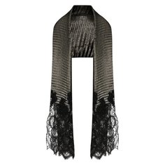 Плиссированный шарф с кружевной вставкой Valentino