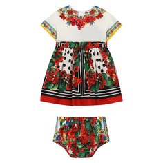 Комплект из хлопкового платья и шорт Dolce & Gabbana