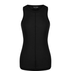 Приталенный шелковый топ с круглым вырезом Tom Ford