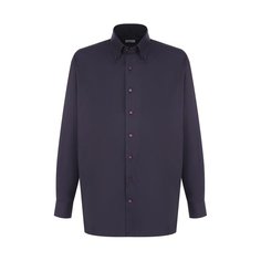 Хлопковая рубашка с воротником button down Zilli