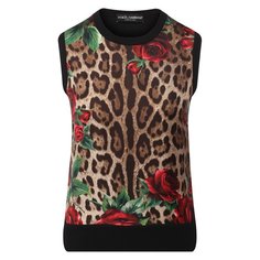 Топ из смеси кашемира и шелка Dolce & Gabbana