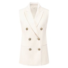 Жилет из смеси хлопка и льна Brunello Cucinelli