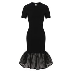 Платье из смеси шелка и вискозы Alexander McQueen