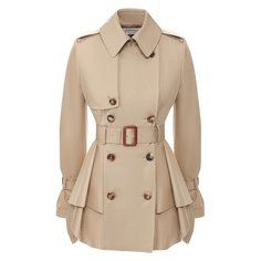 Хлопковый тренч Alexander McQueen