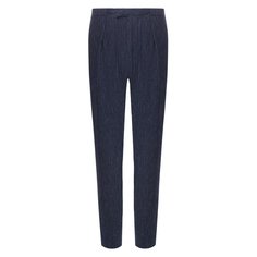 Брюки из смеси льна и хлопка Giorgio Armani
