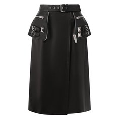 Кожаная юбка Alexander McQueen