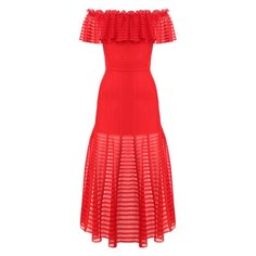 Приталенное платье-миди Alexander McQueen