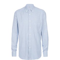 Хлопковая рубашка с воротником button down Brioni