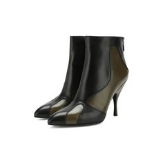 Кожаные ботильоны на фигурном каблуке Bottega Veneta