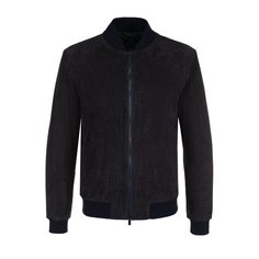 Кожаный бомбер на молнии с воротником-стойкой Z Zegna