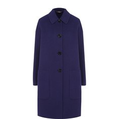 Однотонное кашемировое пальто с накладными карманами Bottega Veneta