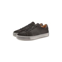 Замшевые кеды Santoni
