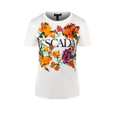 Футболка из смеси шелка и хлопка Escada