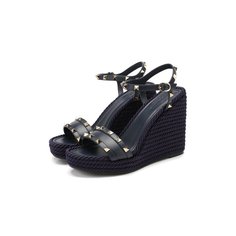 Кожаные босоножки Valentino Garavani Rockstud Torchon Valentino