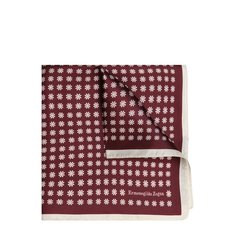 Шелковый платок с узором Ermenegildo Zegna