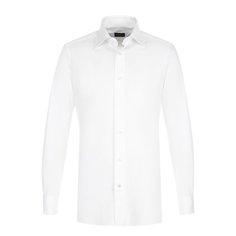 Хлопковая сорочка с воротником кент Ermenegildo Zegna