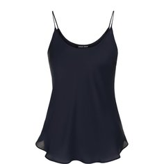 Приталенный шелковый топ на тонких бретельках Giorgio Armani