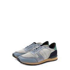 Комбинированные кроссовки Valentino Garavani Rockrunner на шнуровке Valentino
