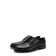 Однотонные кожаные дерби с брогированием Tod’s Tods