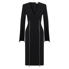 Платье из смеси шерсти и шелка Alexander McQueen