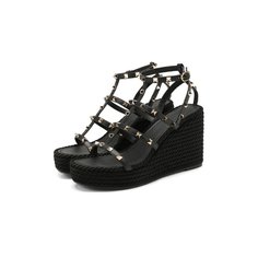 Кожаные босоножки Valentino Garavani Rockstud Torchon Valentino