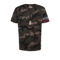 Хлопковая футболка с принтом Valentino