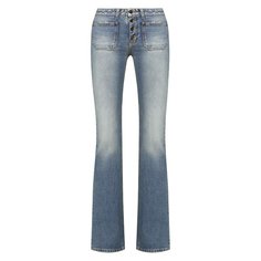 Расклешенные джинсы с потертостями Saint Laurent