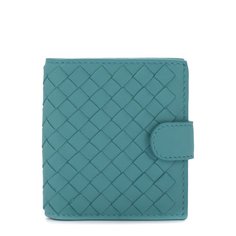 Кожаный кошелек с плетением intrecciato на кнопке Bottega Veneta