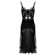 Полупрозрачное платье на бретельках из смеси шелка и хлопка Dolce & Gabbana