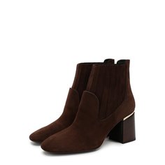 Замшевые ботильоны на устойчивом каблуке Tod’s Tods