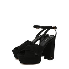 Замшевые босоножки Keira на устойчивом каблуке и платформе Dolce & Gabbana