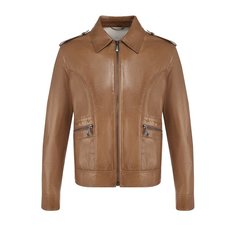 Кожаная куртка на молнии с отложным воротником Bottega Veneta