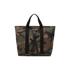 Текстильная сумка-шоппер Valentino Garavani VRing Valentino