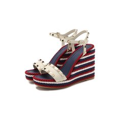 Кожаные босоножки Valentino Garavani Rockstud Torchon Valentino
