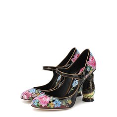 Лаковые туфли Матрешка на фигурном каблуке Dolce & Gabbana